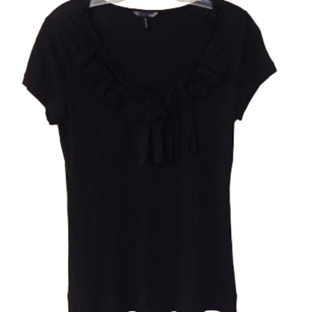Daisy Fuentes Mesh Twisted Collar Top